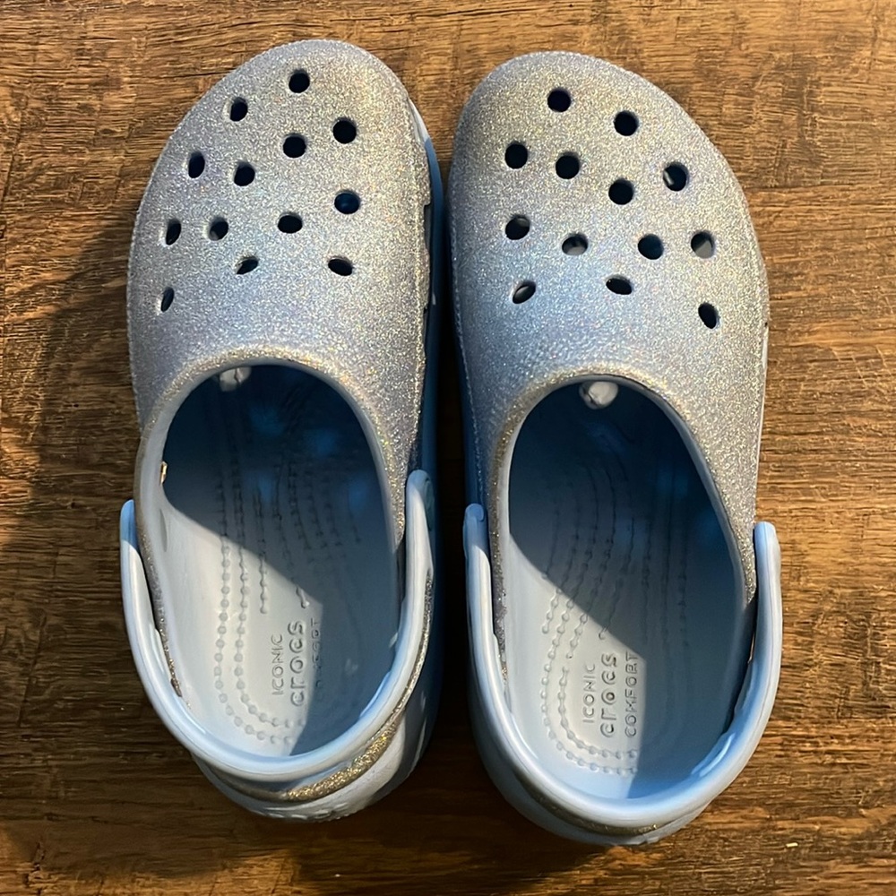 Girls Glitter Crocs